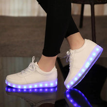 Load image into Gallery viewer, UncleJerry Size 31-46 USB chargering Led Shoes for kids & adults Light Up Sneakers for boys girls men women Glowing Party Shoes