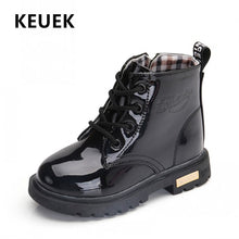 Load image into Gallery viewer, NEW 2020 Girls Leather Boots Boys Shoes Spring Autumn PU Leather Children Boots Fashion Toddler Kids Boots Warm Winter Boots 3BB