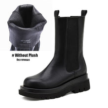 Load image into Gallery viewer, 2020 Luxury Chelsea Boots Women Platform Ladies Boots Chunky Winter Shoes Short Ankle Boots Thick Heel Brand Designer Leather